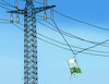 Cartoon: elechudob (small) by Lubomir Kotrha tagged electricity,energy,money