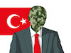Cartoon: erdomask (small) by Lubomir Kotrha tagged turkey,syria,kurds,isis,usa,war,erdogan,assad,trump,putin