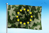 Cartoon: euflagmask (small) by Lubomir Kotrha tagged the,war,weapons,armament,money,european,union,peace
