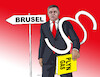 Cartoon: ficobrus-en (small) by Lubomir Kotrha tagged robert,fico,slovakia,eu,brusel