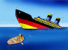 Cartoon: gertitanic (small) by Lubomir Kotrha tagged germany,government,crisis,early,elections