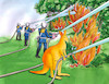 Cartoon: klohasic (small) by Lubomir Kotrha tagged australia,fires