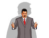 Cartoon: maduroshadow (small) by Lubomir Kotrha tagged venezuela,maduro,duo,presidents
