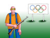Cartoon: olyterc (small) by Lubomir Kotrha tagged olympic,games,tokyo,2020