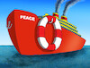 Cartoon: peacesos (small) by Lubomir Kotrha tagged peace,war