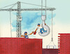 Cartoon: pomocnik-hn (small) by Lubomir Kotrha tagged bricklayers