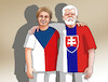 Cartoon: prezivlajk23 (small) by Lubomir Kotrha tagged czech,slovak,prezidents,caputova,pavel
