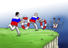 Cartoon: rubelhelp (small) by Lubomir Kotrha tagged ruble,russia,world,crisis,dollar,euro