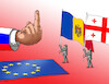 Cartoon: rusvstup (small) by Lubomir Kotrha tagged georgia,moldova,european,union,nato,russia