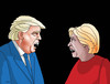 Cartoon: truclizuby (small) by Lubomir Kotrha tagged hillary clinton donald trump usa dollar president election world