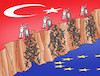 Cartoon: tursyp2 (small) by Lubomir Kotrha tagged turkey,syria,kurds,isis,usa,war,erdogan,assad,trump,putin