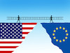 Cartoon: usaeuchod (small) by Lubomir Kotrha tagged usa,europe,world,trade,war,clo,zoll,douanne
