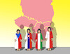 Cartoon: v4tiene (small) by Lubomir Kotrha tagged v4,slovakia,czech,republic,poland,hungary