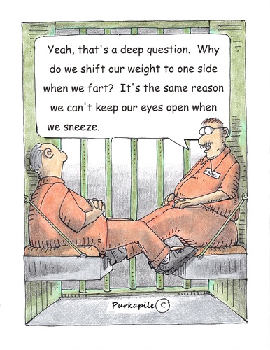 Cartoon: Jail time wisdom (medium) by armadillo tagged convicts,jail,talk,philosophy