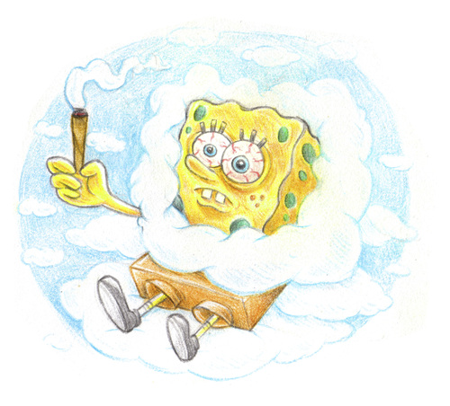 Cartoon: Spongeblunt (medium) by Trippy Toons tagged spongebob,sponge,bob,squarepants,schwammkopf,eyes,augen,bloodshot,cannabis,marihuana,marijuana,stoner,stoned,kiffer,kiffen,weed,ganja,smoke,smoking,rauch,rauchen,blunt