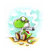 Cartoon: Yoshi (small) by Trippy Toons tagged super,mario,yoshi,trippy,marihu,weed,cannabis,stoner,kiffer,ganja,video,game