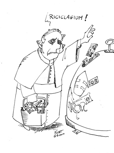 Cartoon: IOR - recicling (medium) by kurtsatiriko tagged benedetto,xvii