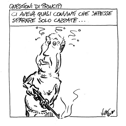 Cartoon: Questioni di Principi (medium) by kurtsatiriko tagged vittorio,emanuele,di,savoia