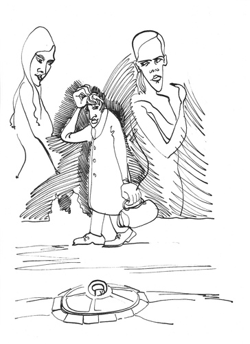 Cartoon: nightmare (medium) by Jan Kment tagged dirt,erotic,dream,women,man