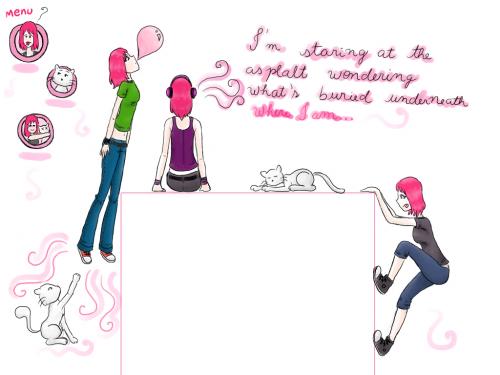 Cartoon: Blog s layout (medium) by naths tagged layout,pink,girl