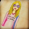 Cartoon: skip school go shopping (small) by naths tagged wildfox couture pink model blonde girl watercolor