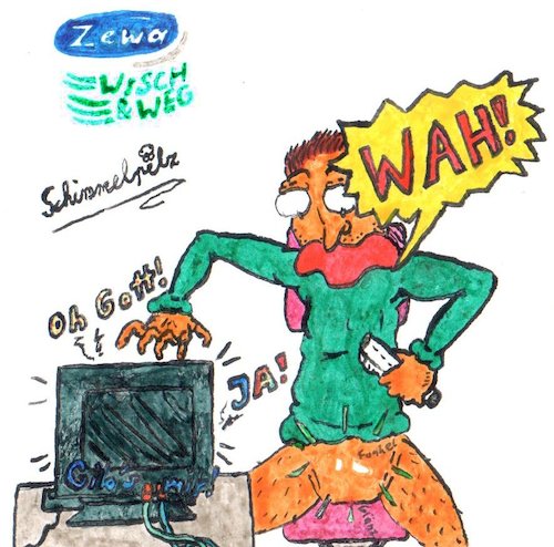 Cartoon: Zewa Wisch und Weg (medium) by Schimmelpelz-pilz tagged zewa,werbung,wisch,und,weg,papier,küchenrolle,onanie,onanieren,wichsen,wichser,porno,internet,internetporno,pornografie,computer,gestöhne,stöhnen,stuhl