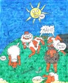 Cartoon: Schafe erklären die Welt (small) by Schimmelpelz-pilz tagged schwarzes,schaf,schafe,herde,schafsherde,welt,zivilisation,herdentrieb,wiese,hügel