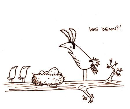 Cartoon: Osterkuckuck. (medium) by puvo tagged kuckuck,ei,vogel,ostern,hase,cuckoo,egg,bird,easter,