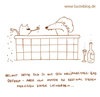 Cartoon: Neujahrsbad. (small) by puvo tagged neujahr,new,year,silvester,bath,cat,kater,hang,over,alkohol,alcohol