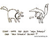 Cartoon: Schwein pfeift. (small) by puvo tagged schwein,pig,pfeifen,whistle,fuchs,fox,hund,dog
