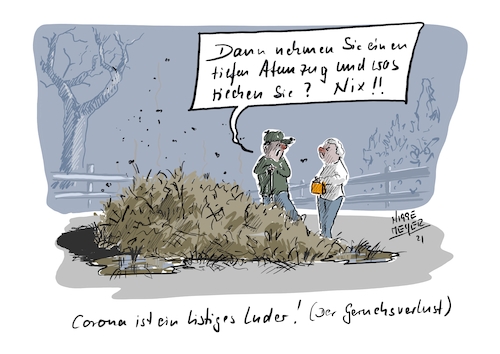 Cartoon: Coronazahlen auf dem Land... (medium) by Jori Niggemeyer tagged corona,coronainfektion,inzidenz,geruchsverlust,coronaleugner,impfung,joricartoon,niggemeyer,corona,coronainfektion,inzidenz,geruchsverlust,coronaleugner,impfung,joricartoon,niggemeyer,wald,männer,mann,frau,menschen