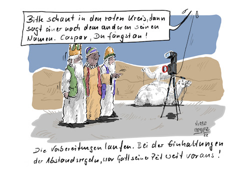 Cartoon: Die Vorbereitungen laufen... (medium) by Jori Niggemeyer tagged heiligedreikönige,dreikönigstag,videoschalte,videokonferenz,abstandsregeln,cocid19,coronaschutzverordnung,corona,christlichefeiertage,katholischekirche,gott,kirche,cartoonist,satire,humor,joricartoon,niggemeyer,cartoonart,illustration,illustrator,karikatur,cartoonstyle,cartoondrawing,cartoonnetwork,witzigebilder,cartoon,heiligedreikönige,dreikönigstag,videoschalte,videokonferenz,abstandsregeln,cocid19,coronaschutzverordnung,corona,christlichefeiertage,katholischekirche,gott,kirche,cartoonist,satire,humor,joricartoon,niggemeyer,cartoonart