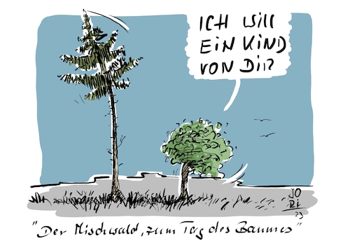 Cartoon: Heute ist ... (medium) by Jori Niggemeyer tagged tagdesbaumes,baum,mischwald,forst,nadelbaum,laubbaum,beziehung,gemischtebeziehungen,patchwork,jori,joriniggemeyer,niggemeyer,tagdesbaumes,baum,mischwald,forst,nadelbaum,laubbaum,beziehung,sex,gemischtebeziehungen,patchwork,jori,joriniggemeyer,niggemeyer