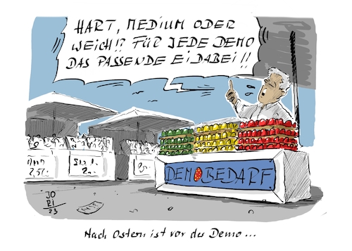 Cartoon: Nach Ostern ist ... (medium) by Jori Niggemeyer tagged ostern,nachostern,ei,eier,ostereier,hühnereier,bunteeier,gefärbteeier,markt,wochenmarkt,demonstration,demo,demobedarf,satire,humor,jori,joricartoon,joriniggemeyer,niggemeyer,joachimrniggemeyer,karikatur,cartoonart,illustration,illustrator,witzigebilder,lachen,witzig,cartoondrawing,cartoon,ostern,nachostern,ei,eier,ostereier,hühnereier,bunteeier,gefärbteeier,markt,wochenmarkt,demonstration,demo,demobedarf,satire,humor,jori,joricartoon,joriniggemeyer,niggemeyer,joachimrniggemeyer,karikatur,cartoonart,illustration,illustrator,witzigebilder,lachen,witzig,cartoondrawing,cartoon