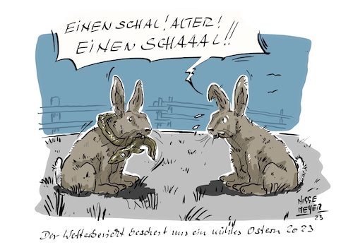 Cartoon: Ostern 2023 ... (medium) by Jori Niggemeyer tagged ostern,ostern2023,osterfest,osterhase,schal,aal,hase,rabbit,wetter,wetterbericht,kalt,kälte,satire,humor,joricartoon,joriniggemeyer,niggemeyer,karikatur,cartoonart,illustration,illustrator,witzigebilder,lachen,witzig,cartoon,ostern,ostern2023,osterfest,osterhase,schal,aal,hase,rabbit,wetter,wetterbericht,kalt,kälte,satire,humor,joricartoon,joriniggemeyer,niggemeyer,karikatur,cartoonart,illustration,illustrator,witzigebilder,lachen,witzig,cartoon