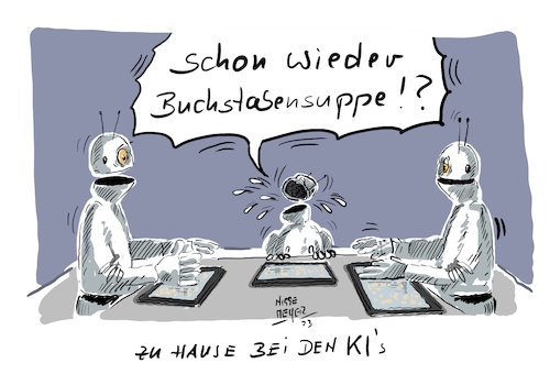 Cartoon: Zu Hause bei den KI (medium) by Jori Niggemeyer tagged ki,künstlicheintelligenz,roboter,buchstabensuppe,suppe,eltern,kind,eintönigkeit,tablet,mahlzeit,joriismus,satire,humor,jori,joricartoon,joriniggemeyer,niggemeyer,joachimrniggemeyer,karikatur,cartoonart,illustration,illustrator,witzigebilder,lachen,witzig,cartoondrawing,cartoon,ki,künstlicheintelligenz,roboter,buchstabensuppe,suppe,eltern,kind,eintönigkeit,tablet,mahlzeit,joriismus,satire,humor,jori,joricartoon,joriniggemeyer,niggemeyer,joachimrniggemeyer,karikatur,cartoonart,illustration,illustrator,witzigebilder,lachen,witzig,cartoondrawing,cartoon