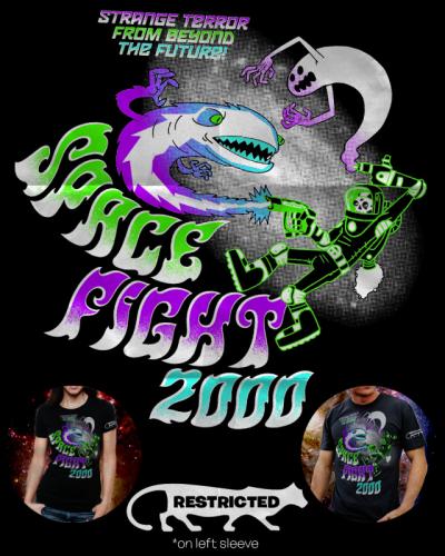 Cartoon: Space Fight 2000 (medium) by gimetzco tagged shirt