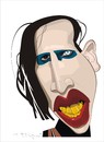 Cartoon: Marilyn Manson (small) by FARTOON NETWORK tagged marilyn manson rockstar caricature musucians