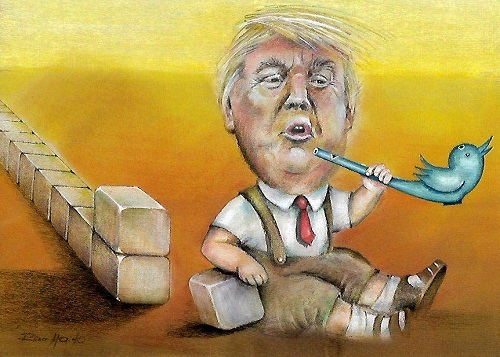 Cartoon: Donald Trump (medium) by Riina Maido tagged donald,trump