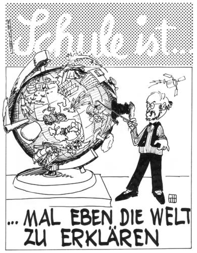 Cartoon: Welt erklären (medium) by thomasH tagged erklären,lehrer,schule