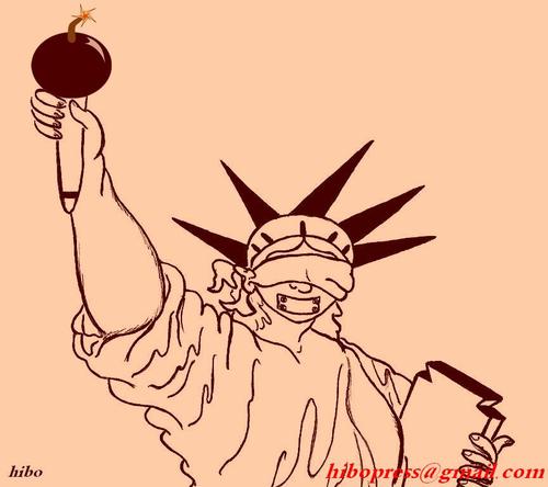Cartoon: Statue of Liberty (medium) by hibo tagged statue,of,liberty