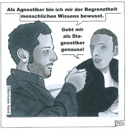 Cartoon: Begrenztheit (medium) by BAES tagged agnostiker,diagnostiker,medizin,religion,philosophie,theologie,arzt,gespräch,wissen,glaube,mensch,agnostiker,diagnostiker,medizin,religion,philosophie,theologie,arzt,gespräch,wissen,glaube,mensch