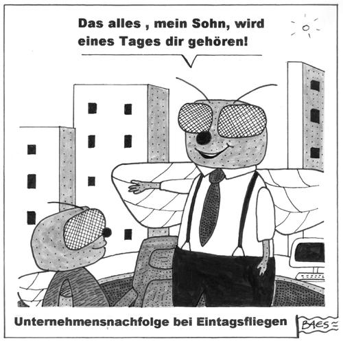 Cartoon: Unternehmensnachfolge (medium) by BAES tagged unternehmensnachfolge,manager,reichtum,banker,firma,unternehmen,vater,sohn,fliege,geld,geschäfte,erfolg,finanzen,börse