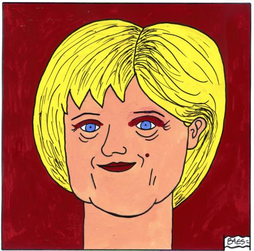 Cartoon: Warhols Angela (medium) by BAES tagged andy,warhol,angela,merkel