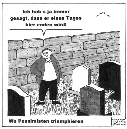 Cartoon: Wo Pessimisten triumphieren (medium) by BAES tagged glaube,trauer,pessimismus,sterben,tod,grab,friedhof,friedhof,grab,tod,sterben,pessimismus,trauer,glaube