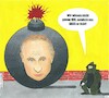 Cartoon: Putin tickt (small) by BAES tagged bome,atomkrieg,putin,russland,ukranie,krieg,angst