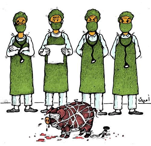 Cartoon: Swine Flu (medium) by ombaddi tagged no