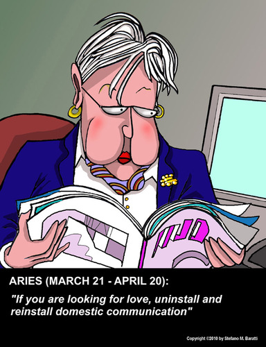 Cartoon: Aries (medium) by perugino tagged horoscope,horoskop,aries