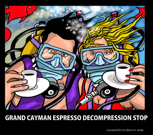 Cartoon: At Cayman Brac (medium) by perugino tagged caribbean,scuba,diving