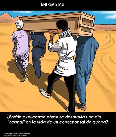 Cartoon: Entrevistas (medium) by perugino tagged prensa,corresponsal,de,guerra,journalism,news
